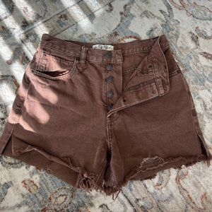 We the Free Brown High-Waisted Women's Shorts